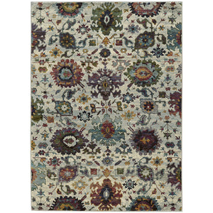 Angelica W7129AL Traditional Floral Area Rug (6'7"X9'6")