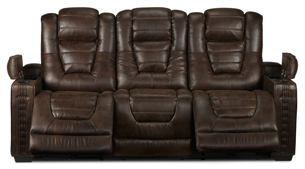 Dakota Power Reclining Sofa - Walnut