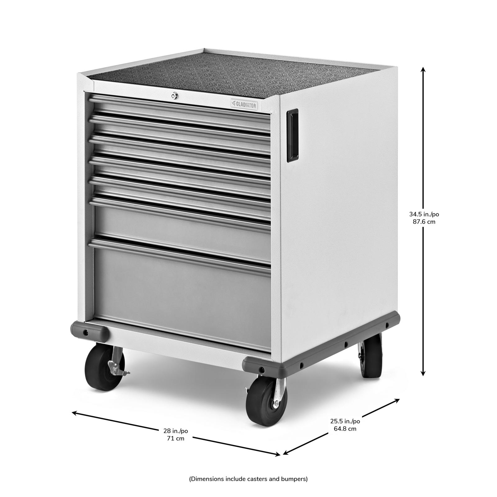Gladiator Gray Slate Premier Pre-Assembled 7 Drawer Modular Tool Storage Cabinet - GAGD277DKW