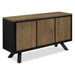 New York Server - Weathered Oak and Black