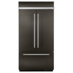 KitchenAid 42" 24.2 Cu. Ft. Black Stainless Steel French Door Refrigerator - KBFN502EBS