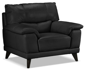 Braylon Fauteuil en cuir - noir classique