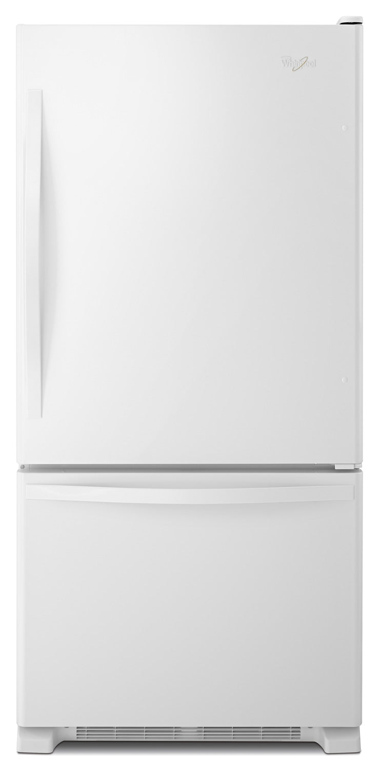 Whirlpool 30" 18.4 Cu. Ft. White Bottom-Freezer Refrigerator - WRB329DFBW