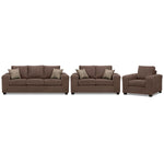 Fava Sofa, Loveseat and Chair Set - Light Brown