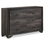 Sophie 6-Drawer Dresser - Weathered Grey