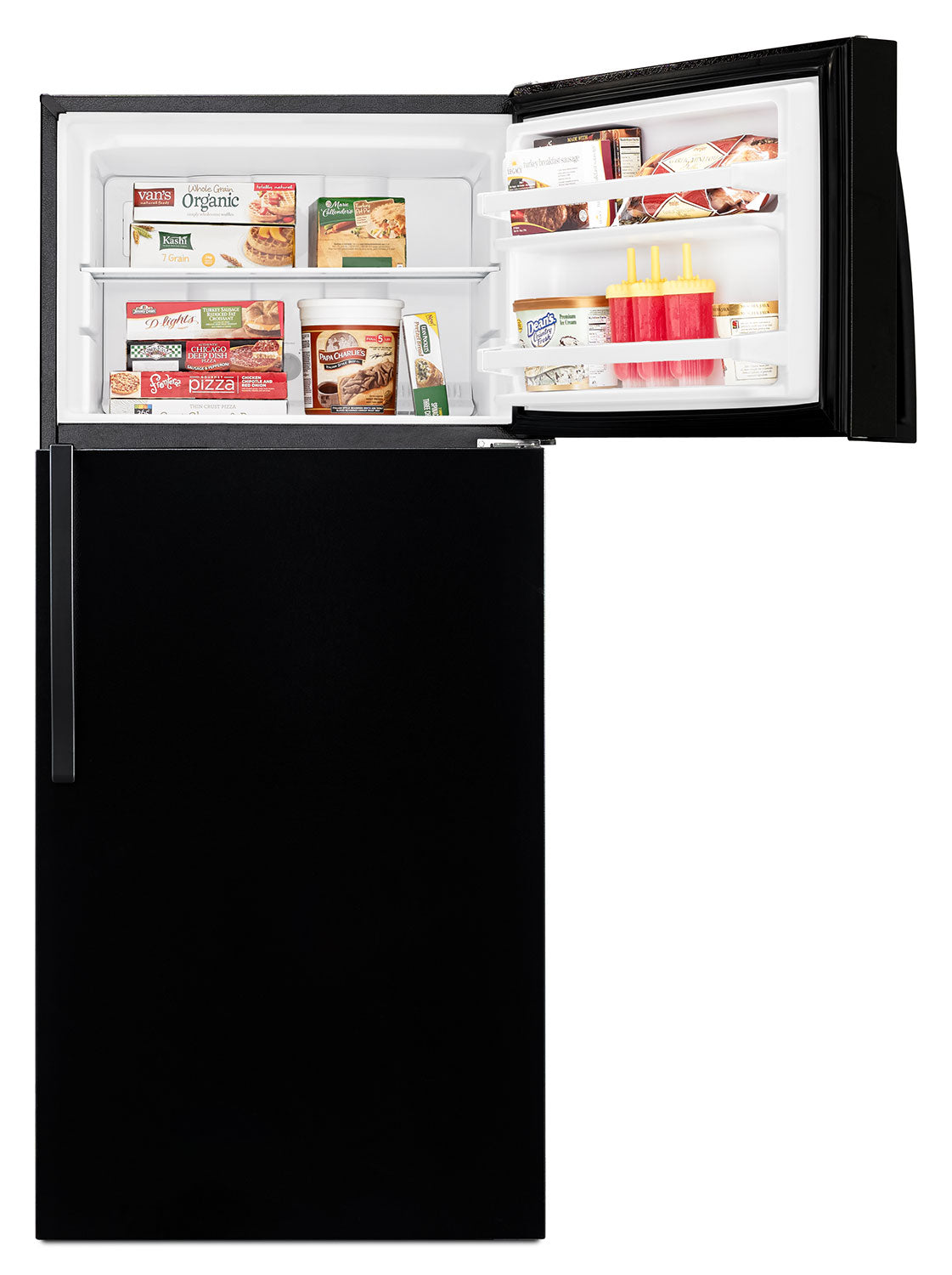 Whirlpool 28" 14.3 Cu. Ft. Black Top-Freezer Refrigerator - WRT314TFDB