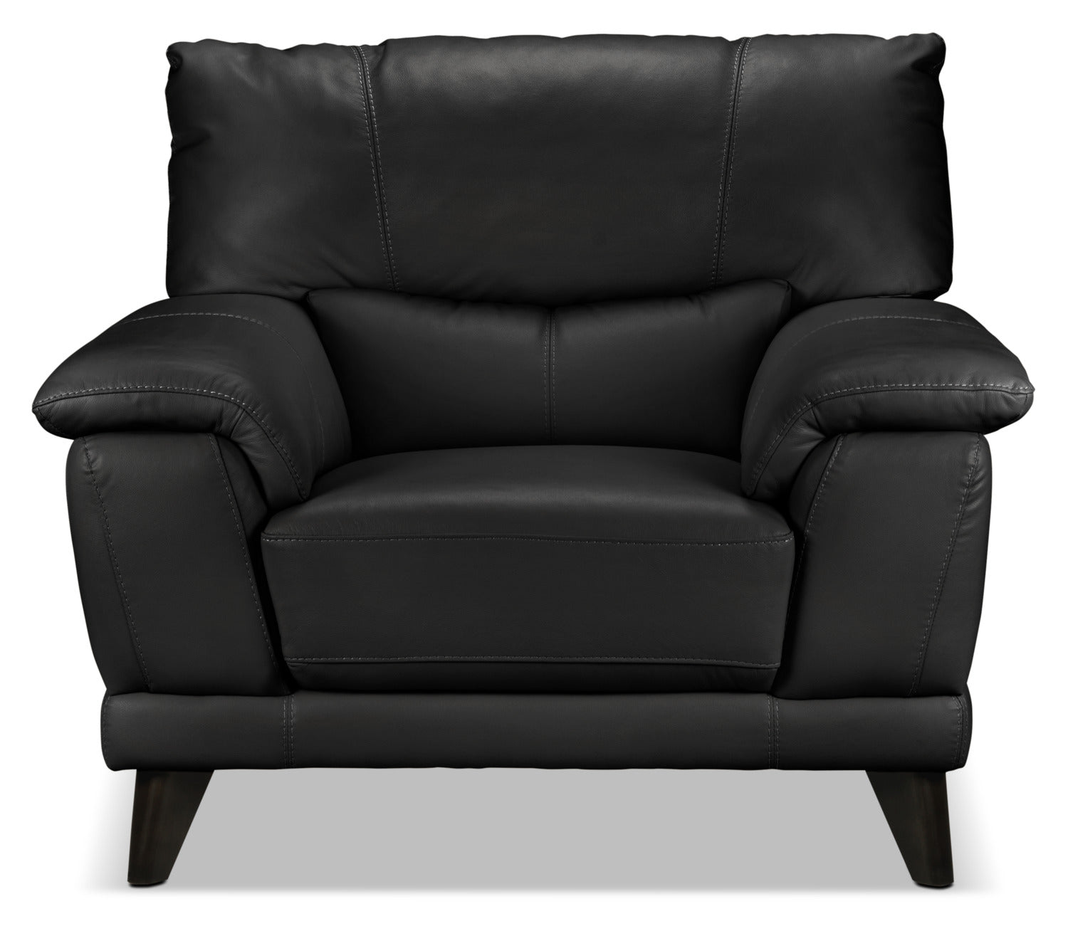 Braylon Leather Chair - Classic Black