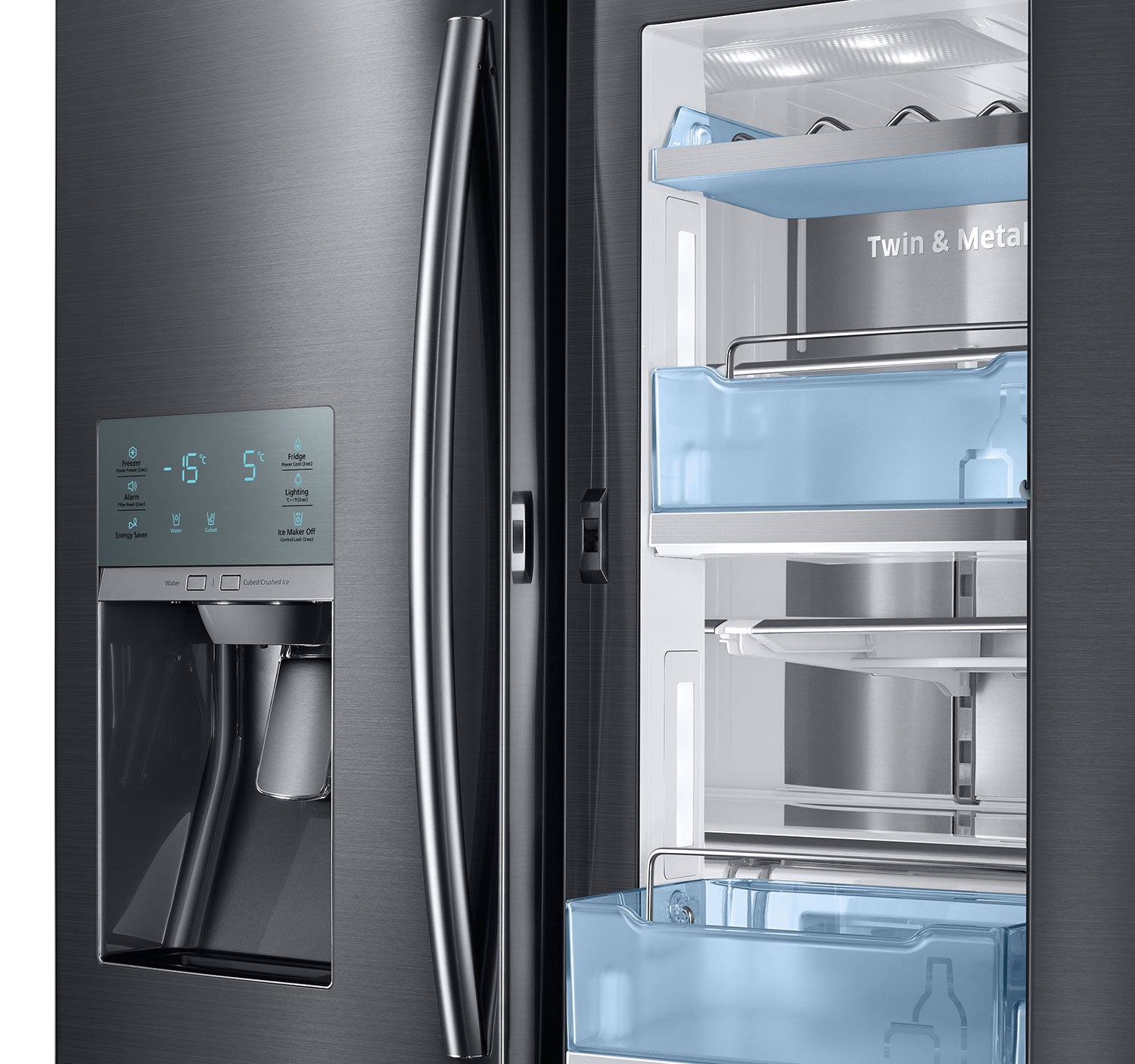Samsung Black Stainless Steel French Door Refrigerator (28 Cu. Ft.) - RF28JBEDBSG/AA