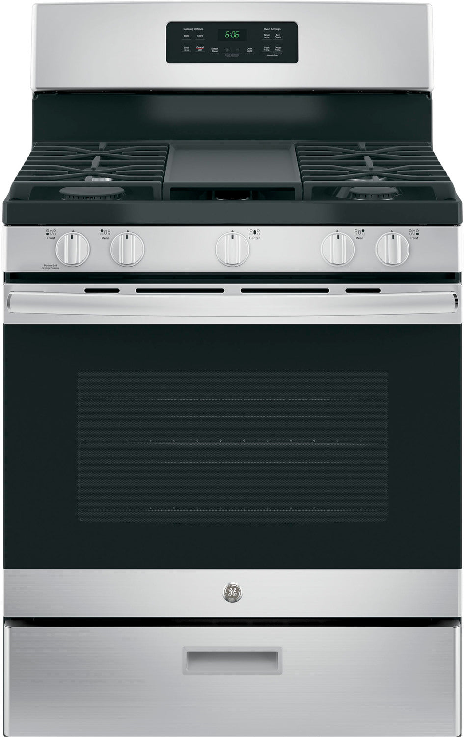 GE Stainless Steel Freestanding Gas Range (5.0 Cu. Ft.) - JCGBS66SEKSS