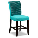 Flora Pub-Height Stool - Teal