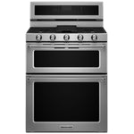 KitchenAid Stainless Steel Dual-Fuel Double Convection Range (6.7 Cu. Ft.) - KFDD500ESS