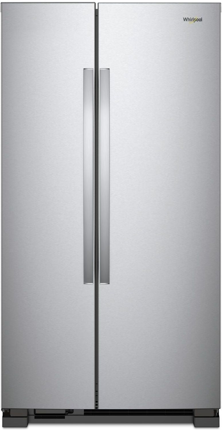 Whirlpool 33.13" 22 Cu. Ft. Monochromatic Stainless Steel Side-by-Side Refrigerator - WRS312SNHM