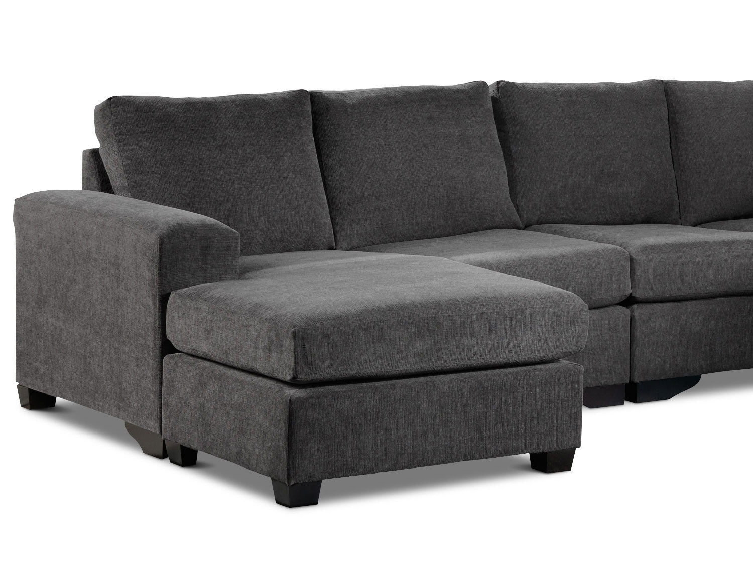 Danielle 3-Piece Sectional with Left-Facing Corner Wedge - Grey