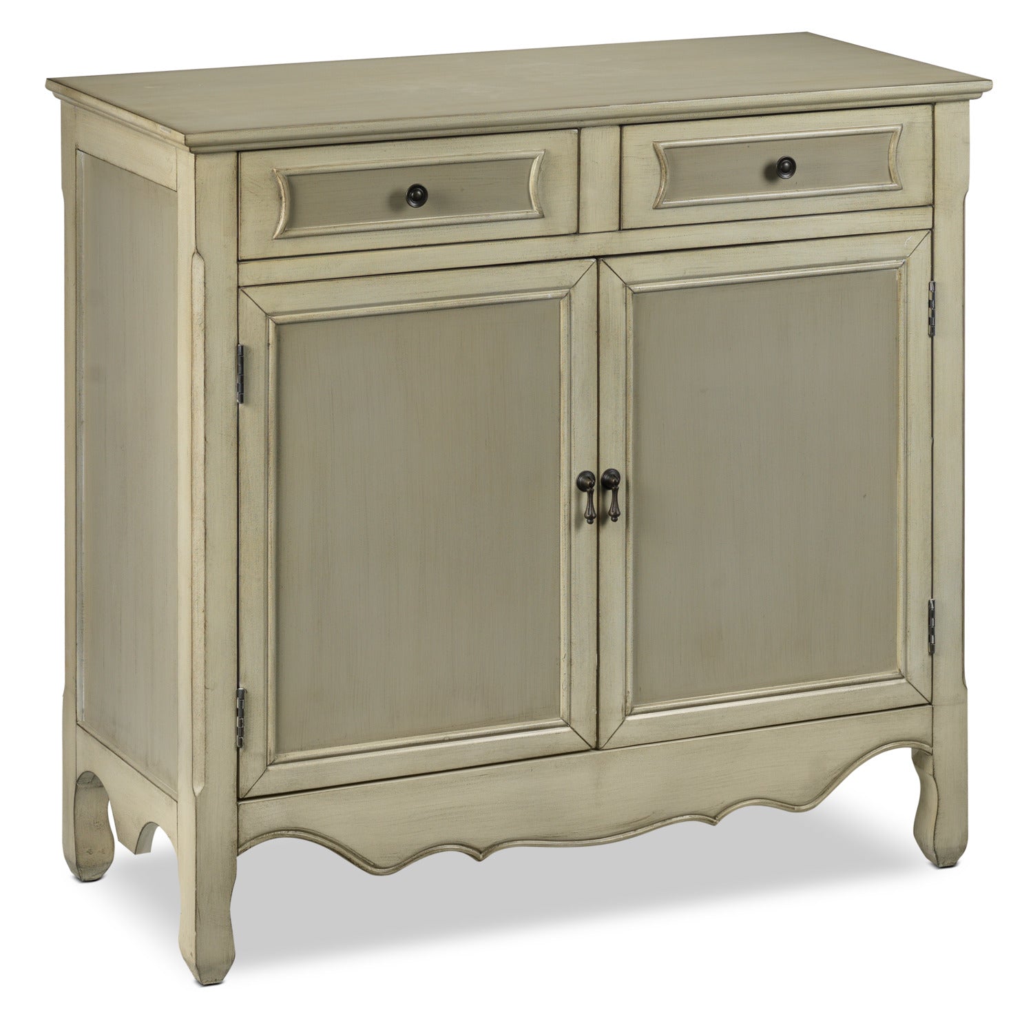 Beasley Accent Cabinet with Drawers - Antique White and Grey