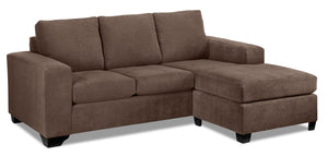 Fava Sofa avec fauteuil allongé - brun pâle
