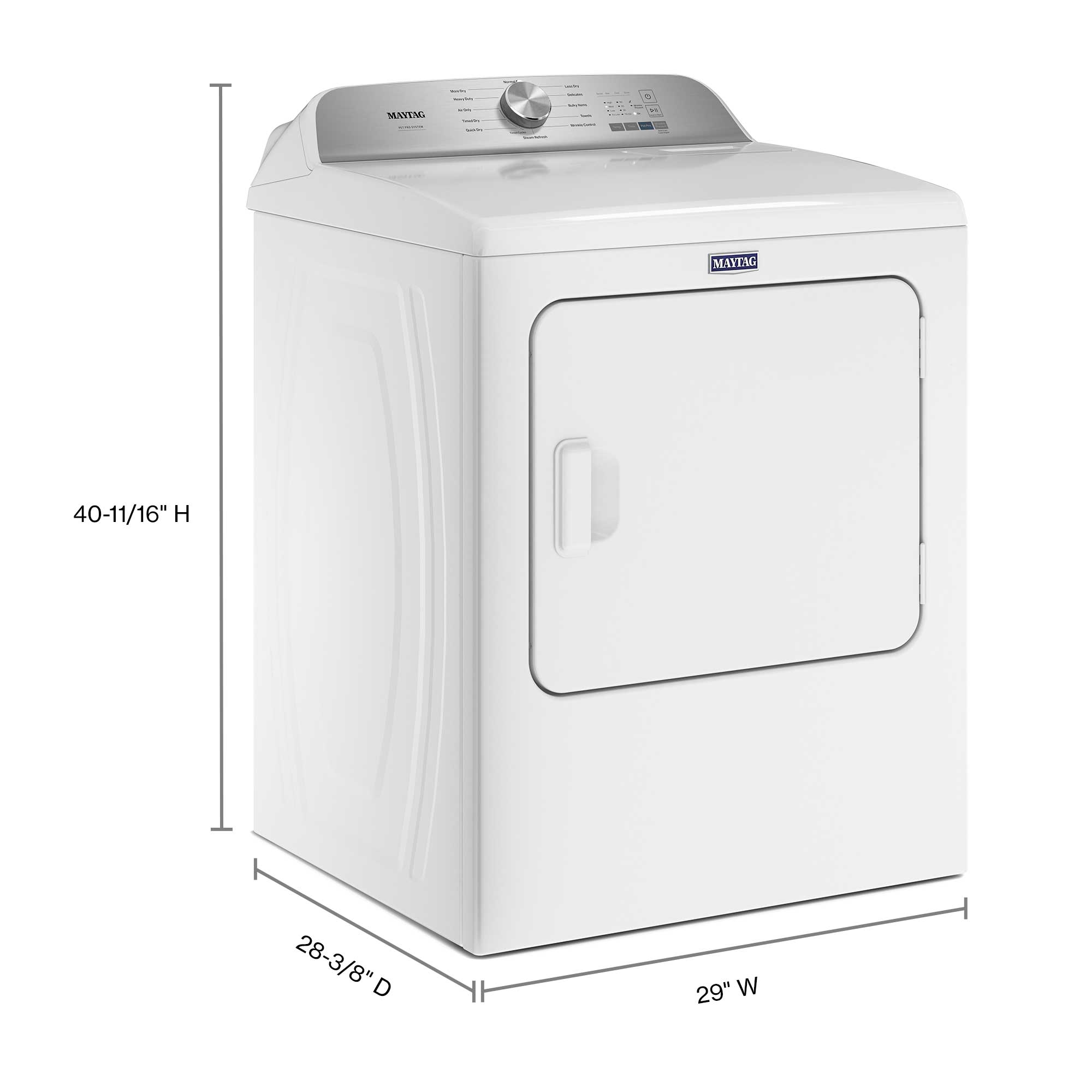 Maytag White Gas Dryer with Pet Pro (7.0 cu. ft.) - MGD6500MW
