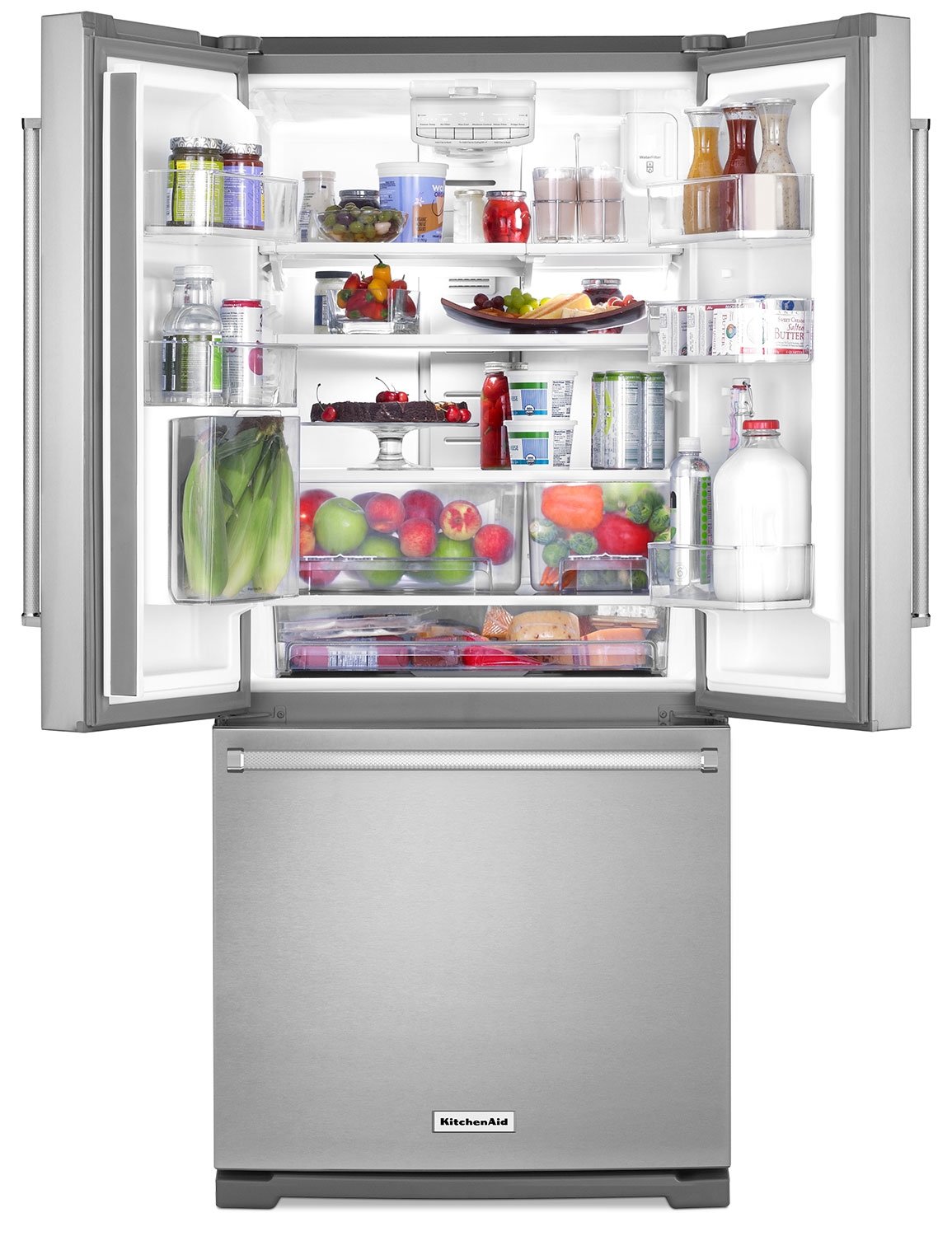 KitchenAid Stainless Steel French Door Refrigerator (20 Cu. Ft.) - KRFF300ESS