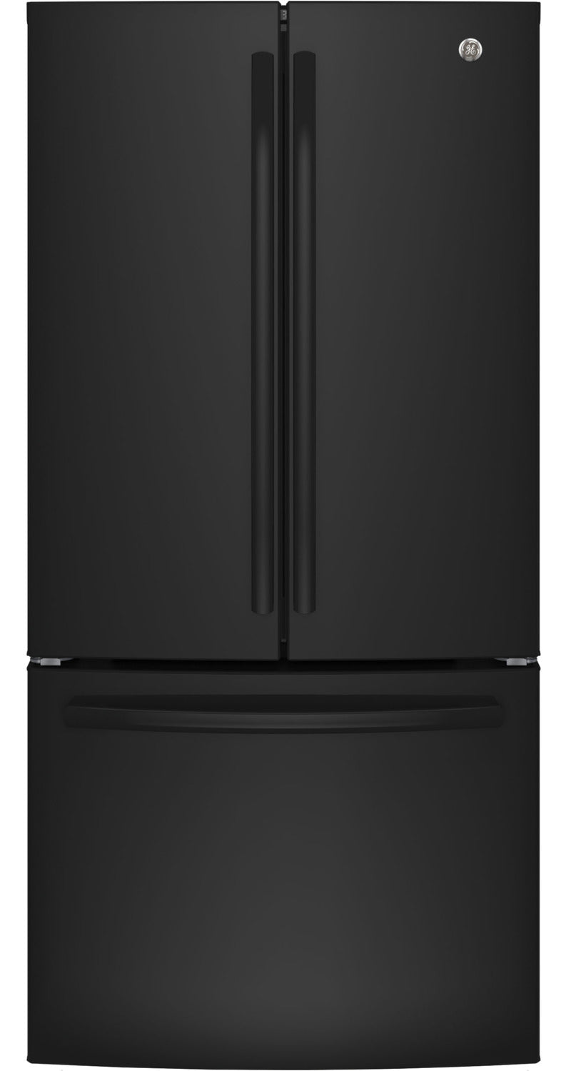 GE 32.75" 18.6 Cu. Ft. Black Counter-Depth French Door Refrigerator - GWE19JGLBB