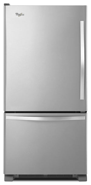 Whirlpool Réfrigérateur 19 pi³ de 30 po avec congélateur en bas acier inoxydable - WRB329LFBM
