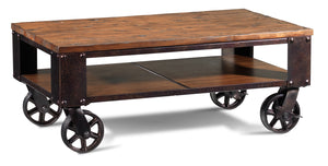 Pinebrook Table de centre condo - pin naturel décoloré