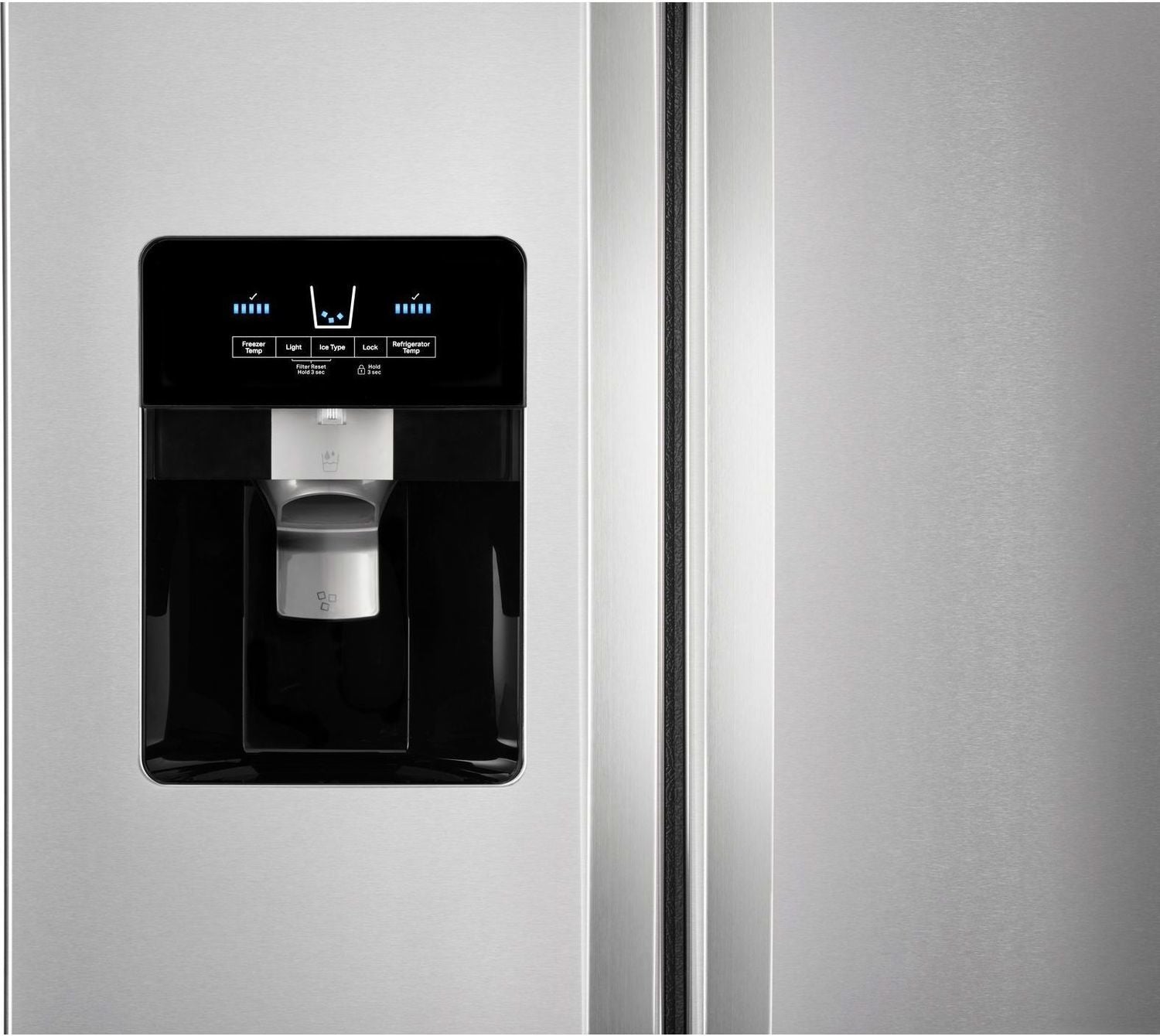 Whirlpool 36" 25 Cu. Ft. Monochromatic Stainless Steel Side-by-Side Refrigerator - WRS335SDHM