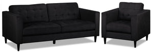 Anthena Ens. Sofa et fauteuil - anthracite
