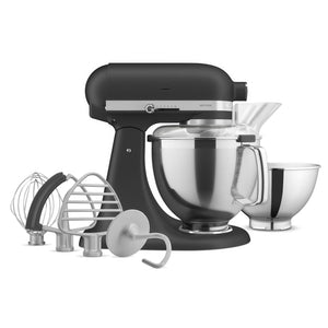 KitchenAid Série Artisan® Batteur sur socle à tête inclinable avec ensemble d’accessoires de qualité supérieure noir impérial - KSM195PSBK