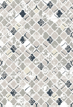 Quatro Tapis (5 pi X 8 pi) - noir et gris