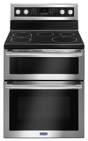 Maytag Cuisinière électrique 6,7 pi³ à four double inox YMET8800FZ