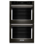 KitchenAid Black Stainless Steel Double Wall Oven (10 Cu. Ft.) - KODE500EBS