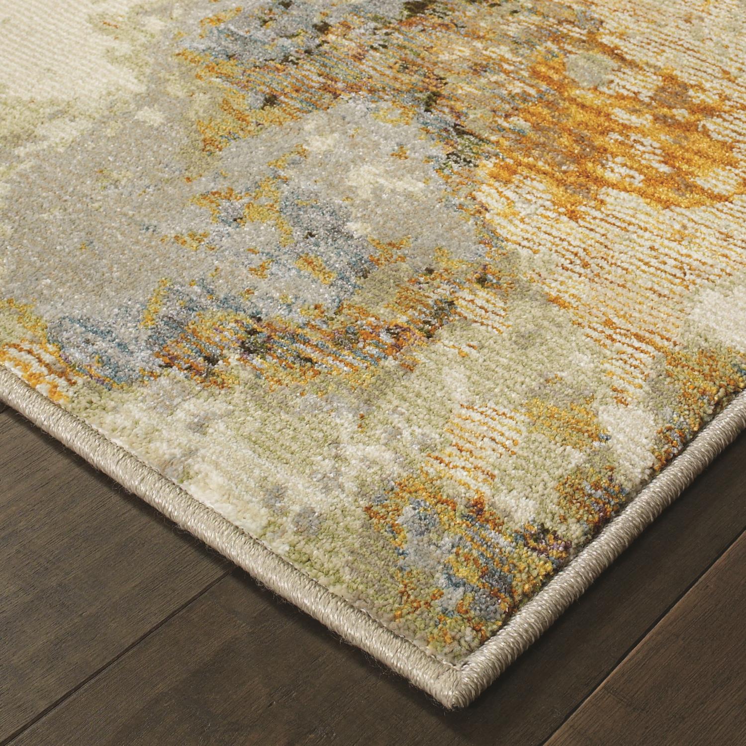 Estérel W8031BL Abstract Area Rug (5'3"X7'3")