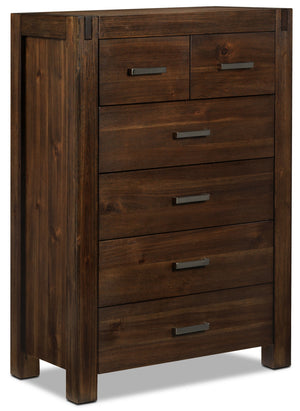 Birmingham Commode 6 tiroirs – chêne foncé