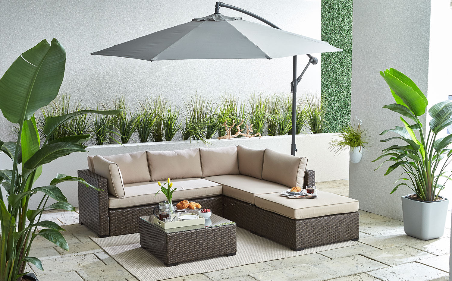 Caribe Outdoor Coffee Table - Light Brown