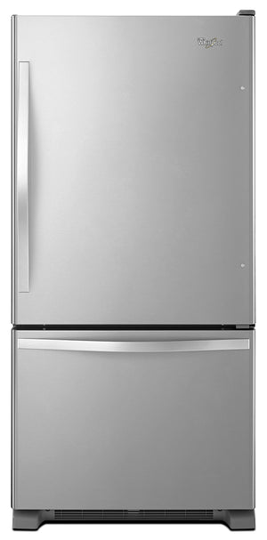 Whirlpool Réfrigérateur 22,1 pi³ avec congélateur en bas inox WRB322DMBM