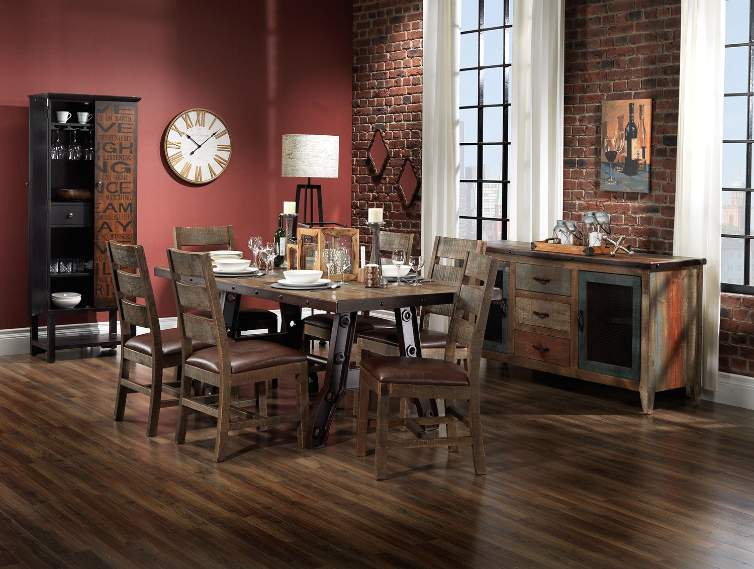 Urban Splendor Side Chair - Rustic Pine