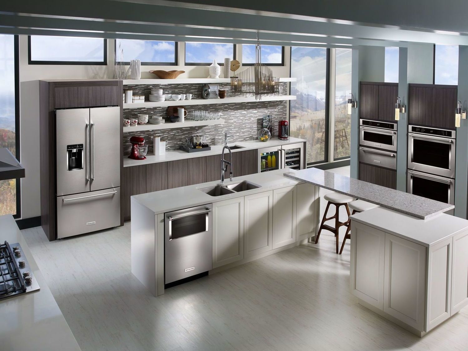 KitchenAid Stainless Steel Counter-Depth French Door Refrigerator (23.8 Cu. Ft.) - KRFC604FSS