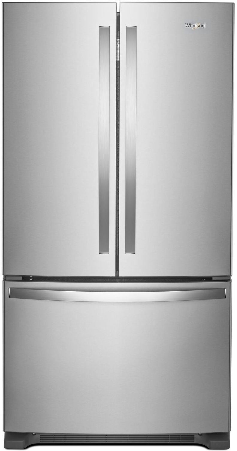 Réfrigérateur à portes françaises Samsung 30 po Wi-Fi distributeur d'eau 22  pi³ acier inoxydable noir RF22A4221SG/AA