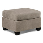 Fava Ottoman - Pewter
