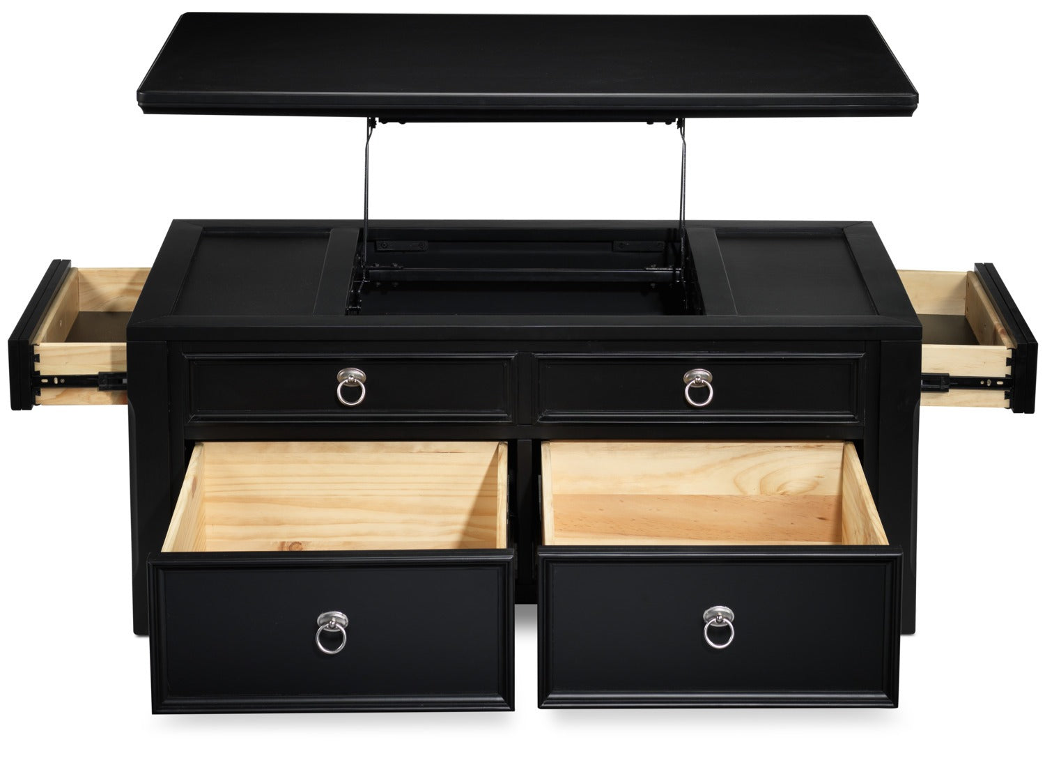 Turner 46" Lift-Top Coffee Table - Black