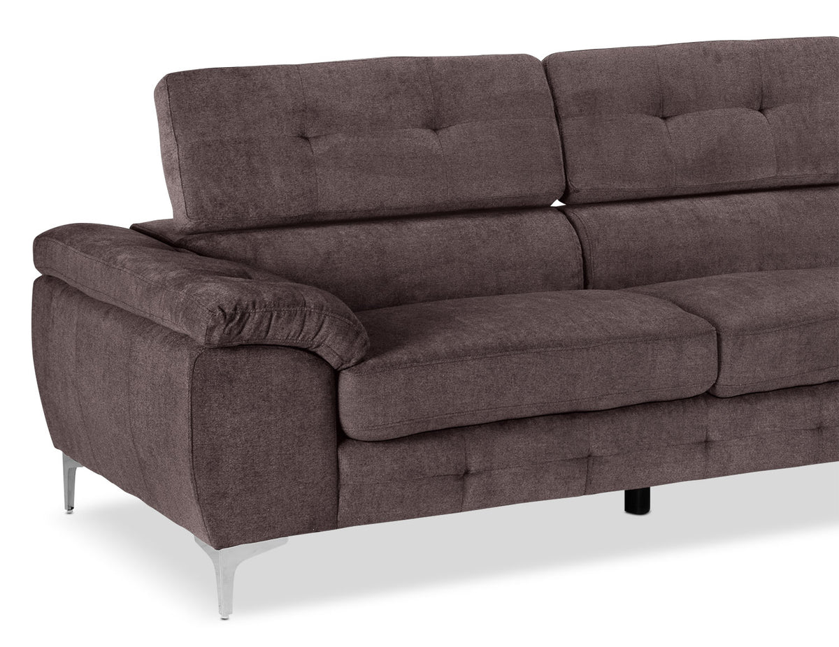 Aidhan 2-Piece Sectional with Right-Facing Chaise - Chocolate