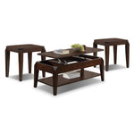 Docila Lift-Top Coffee Table and Two End Tables - Espresso