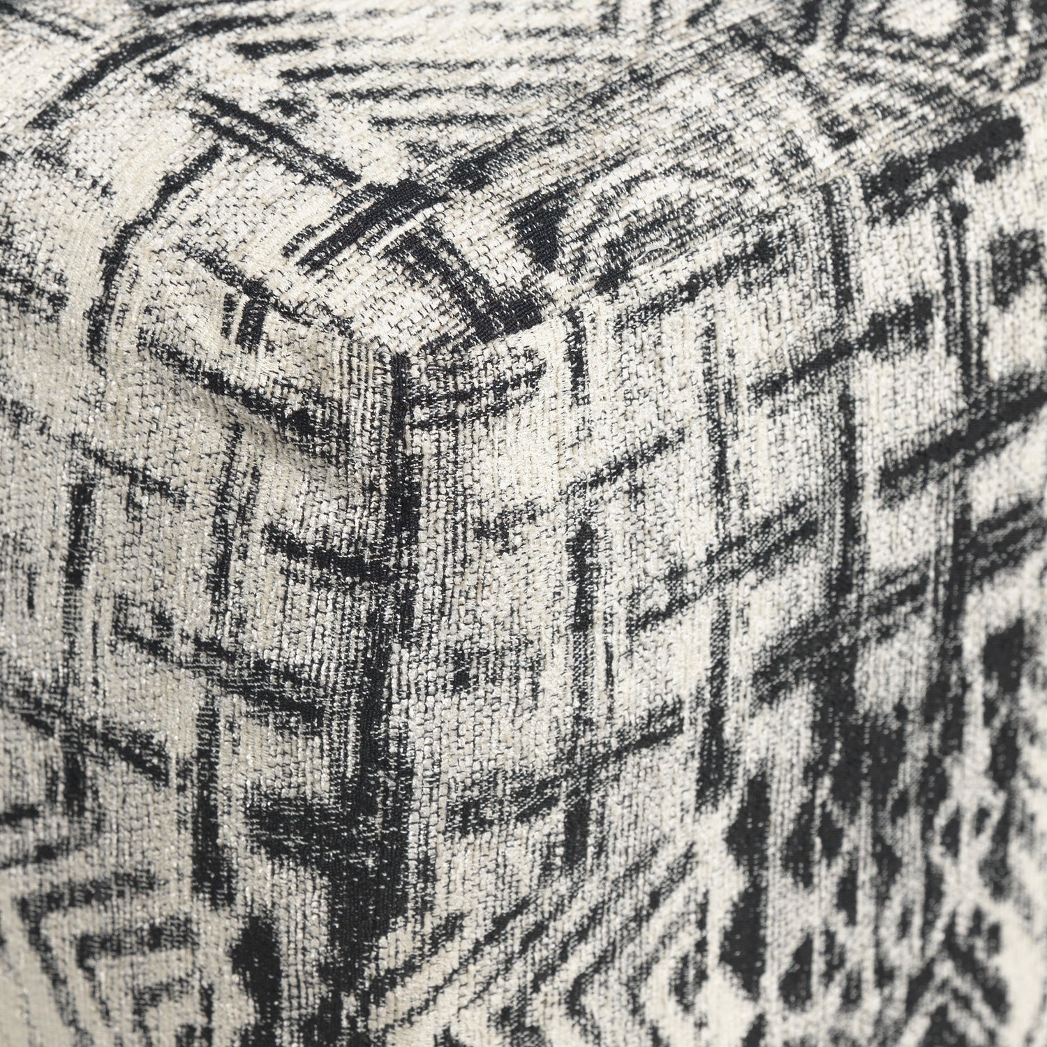 Tremont Cocktail Ottoman - Black and White