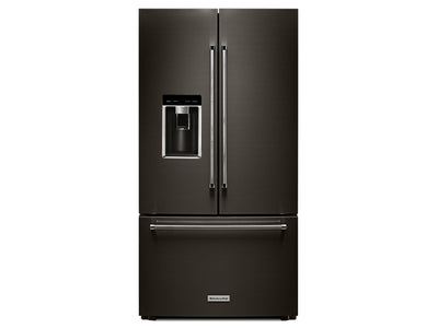 KitchenAid Réfrigérateur 23,8 pi³ porte à 2 battants profondeur comptoir inox noir KRFC704EBS