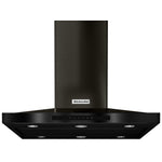 KitchenAid Black Stainless Steel 36" 600 CFM Island-Mount Canopy Range Hood - KVIB606DBS