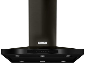 KitchenAid Hotte aspirante de 36 po montée sur îlot inox noir KVIB606DBS