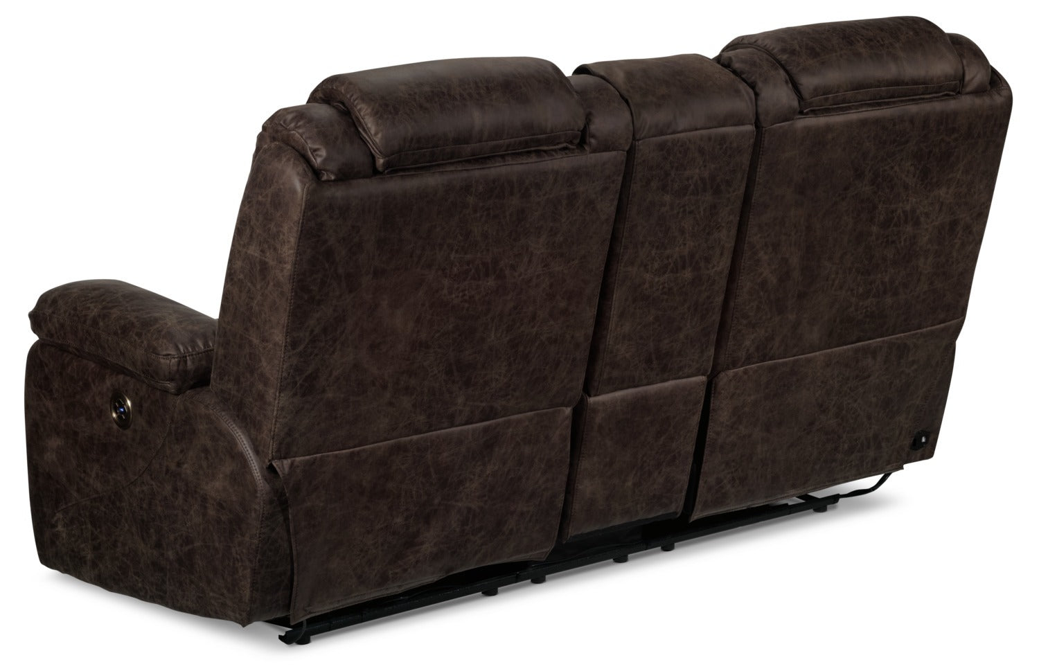 Rebel Power Reclining Loveseat with Console - Brown
