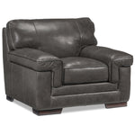 Stampede Leather Chair - Charcoal