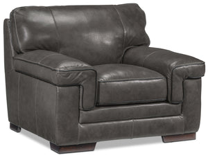Stampede Fauteuil en cuir - anthracite