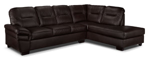 Harper Sectionnel 2 mcx avec fauteuil allongé à droite - chocolat foncé