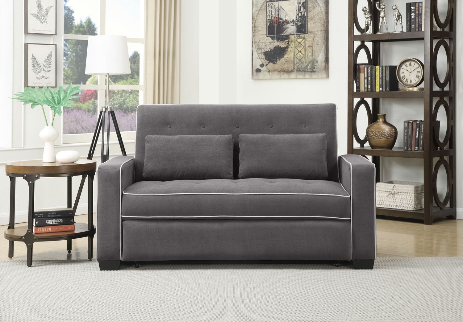 Augustine Sofa with Full Size Pop-Up Bed - Grey